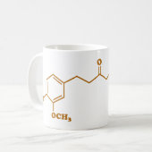 Ginger Gingerol Molecule Chemical Formule Koffiemok (Voorkant links)