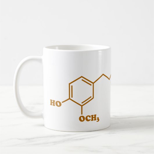 Ginger Gingerol Molecule Chemical Formule Koffiemok (Links)