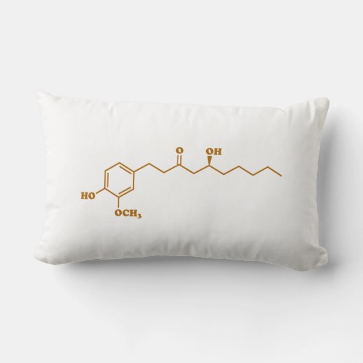 Ginger Gingerol Molecule Chemical Formule Kussen (Achterkant)