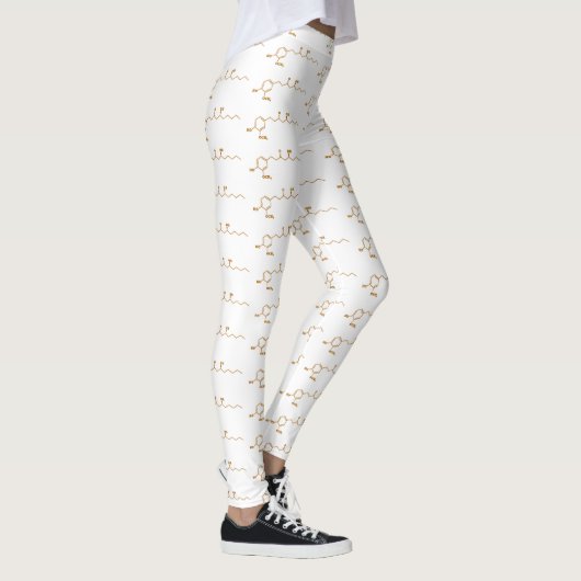 Ginger Gingerol Molecule Chemical Formule Leggings (Rechts)