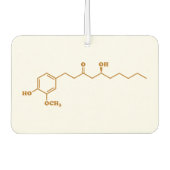 Ginger Gingerol Molecule Chemical Formule Luchtverfrisser (Voorkant)