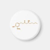 Ginger Gingerol Molecule Chemical Formule Magneet (Voorkant)