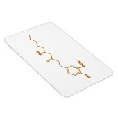 Ginger Gingerol Molecule Chemical Formule Magneet (Rechterzijde)