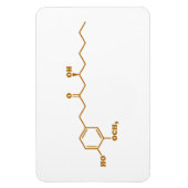 Ginger Gingerol Molecule Chemical Formule Magneet (Verticaal)