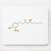 Ginger Gingerol Molecule Chemical Formule Muismat (Voorkant)