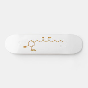 Ginger Gingerol Molecule Chemical Formule Persoonlijk Skateboard