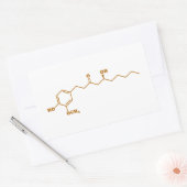 Ginger Gingerol Molecule Chemical Formule Rechthoekige Sticker (Envelop)