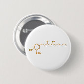 Ginger Gingerol Molecule Chemical Formule Ronde Button 5,7 Cm (Voorkant /achterkant)