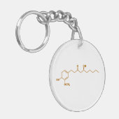 Ginger Gingerol Molecule Chemical Formule Sleutelhanger (Voorkant Links)