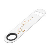 Ginger Gingerol Molecule Chemical Formule Speed Flessenopener (Voorkant Gekanteld)