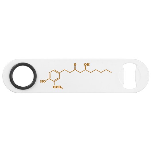 Ginger Gingerol Molecule Chemical Formule Speed Flessenopener (Voorkant (Horizontaal))