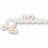 Ginger Gingerol Molecule Chemical Formule Sticker (Voorkant)