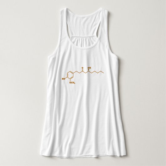Ginger Gingerol Molecule Chemical Formule Tanktop (Design voorkant)