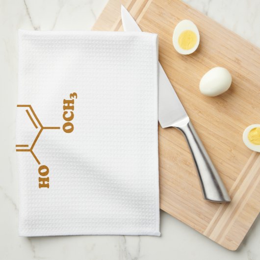 Ginger Gingerol Molecule Chemical Formule Theedoek (Quarter Fold)