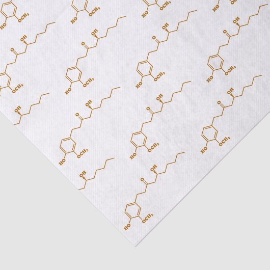 Ginger Gingerol Molecule Chemical Formule Tissuepapier (Detail)