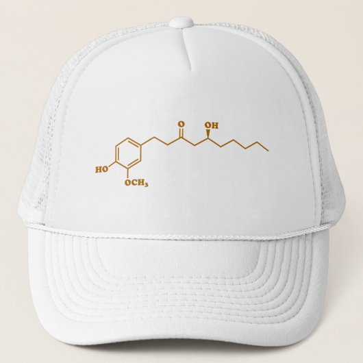 Ginger Gingerol Molecule Chemical Formule Trucker Pet (Voorkant)