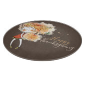 Ginger Girl met Thanksgiving pompoen Snijplank (Hoek)