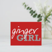 Ginger Girl Redhead Freckles Briefkaart (Staand voorkant)