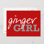 Ginger Girl Redhead Freckles Briefkaart (Voorkant / Achterkant)