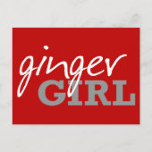 Ginger Girl Redhead Freckles Briefkaart (Voorkant)