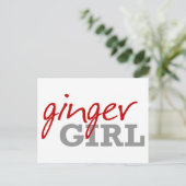 Ginger Girl Redhead Freckles Briefkaart (Staand voorkant)