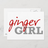 Ginger Girl Redhead Freckles Briefkaart (Voorkant / Achterkant)