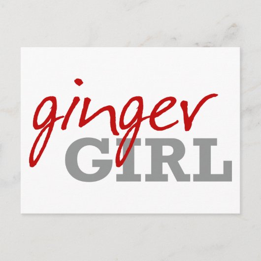 Ginger Girl Redhead Freckles Briefkaart (Voorkant)