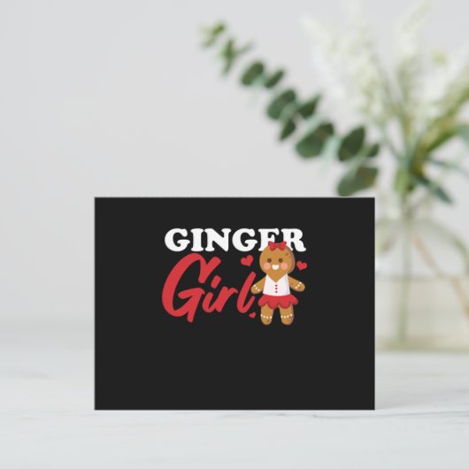 Ginger Girl Redhead Red Hair Redheads Freckles Gif Briefkaart (Staand voorkant)