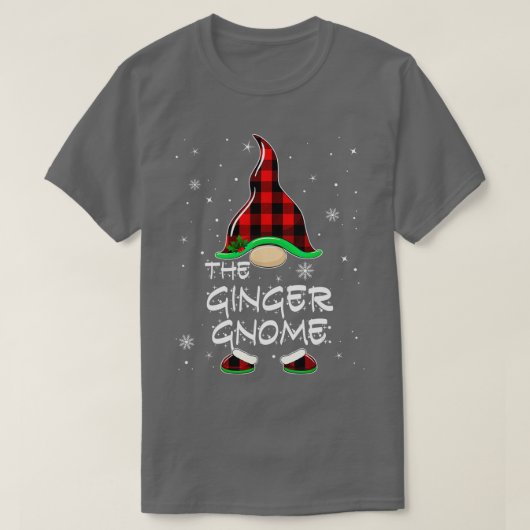 Ginger Gnome Buffalo Pset Matching Family Christm T-shirt (Design voorkant)