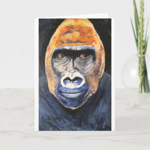 Ginger gorilla-wenskaart kaart