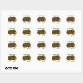 Ginger Guinea Pig eet een galerijfoto Ronde Sticker (Vel)
