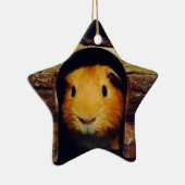 Ginger Guinea Pig Gifts Keramisch Ornament (Rechts)