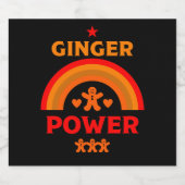 Ginger Hair Pride Sparkling Wijnetiket (Enkel label)