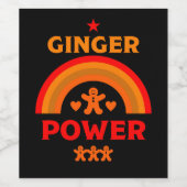 Ginger Hair Pride Wijn Etiket (Enkel label)