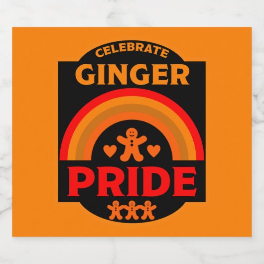 Ginger Haired Pride Bier Etiket (Enkel label)