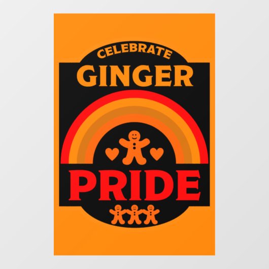 Ginger Haired Pride Raamsticker (Vel)