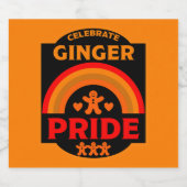 Ginger Haired Pride Sparkling Wijnetiket (Enkel label)