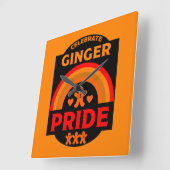 Ginger Haired Pride Vierkante Klok (Hoek)