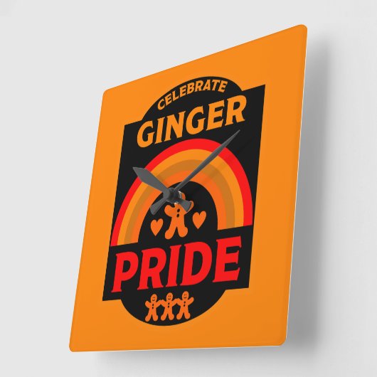 Ginger Haired Pride Vierkante Klok (Hoek)