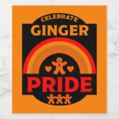 Ginger Haired Pride Wijn Etiket (Enkel label)