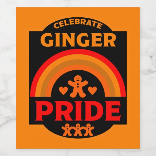 Ginger Haired Pride Wijn Etiket (Enkel label)