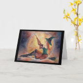 Ginger Halloween heks wenskaart van Renee Kaart (Gele Bloem)