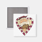 Ginger Heart Santa T-shirts en cadeaus Magneet (Voorkant / Achterkant)