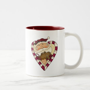 Ginger Heart Santa T-shirts en cadeaus Tweekleurige Koffiemok