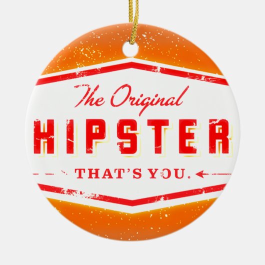 GINGER HIPSTER STYLE KERAMISCH ORNAMENT (Voorkant)