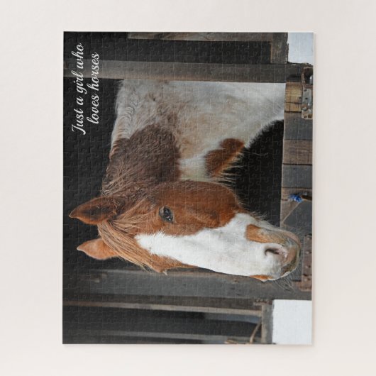 Ginger Horse op Boerderij Gewoon een meisje dat va Legpuzzel (Verticaal)