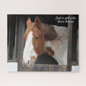 Ginger Horse op Boerderij Gewoon een meisje dat va Legpuzzel (Horizontaal)