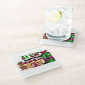 Ginger hotel glazen onderzetter (Schuin)