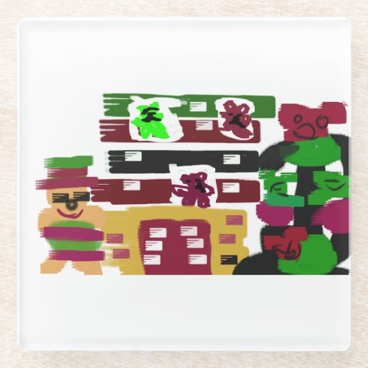 Ginger hotel glazen onderzetter (Voorkant)