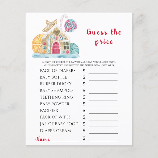 Ginger huis - Prijs Gast Spel (Voorkant)